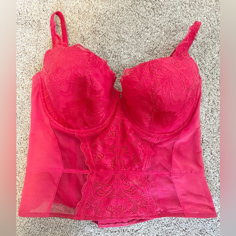 38DD Corset Top Sexy Red Top